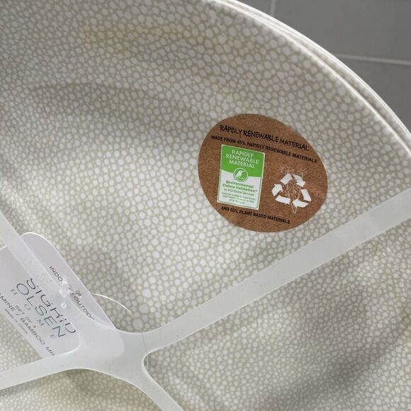 Set 4 Crackle 11” Melamine Dinner Plates Sigrid Olsen Coastal Sea Life Ocean - Picture 4 of 9